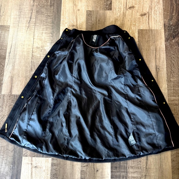 DETAILS INT Black Lined Trench Coat Gold Toned Buttons and Zipper Size XSmall - Picture 6 of 16